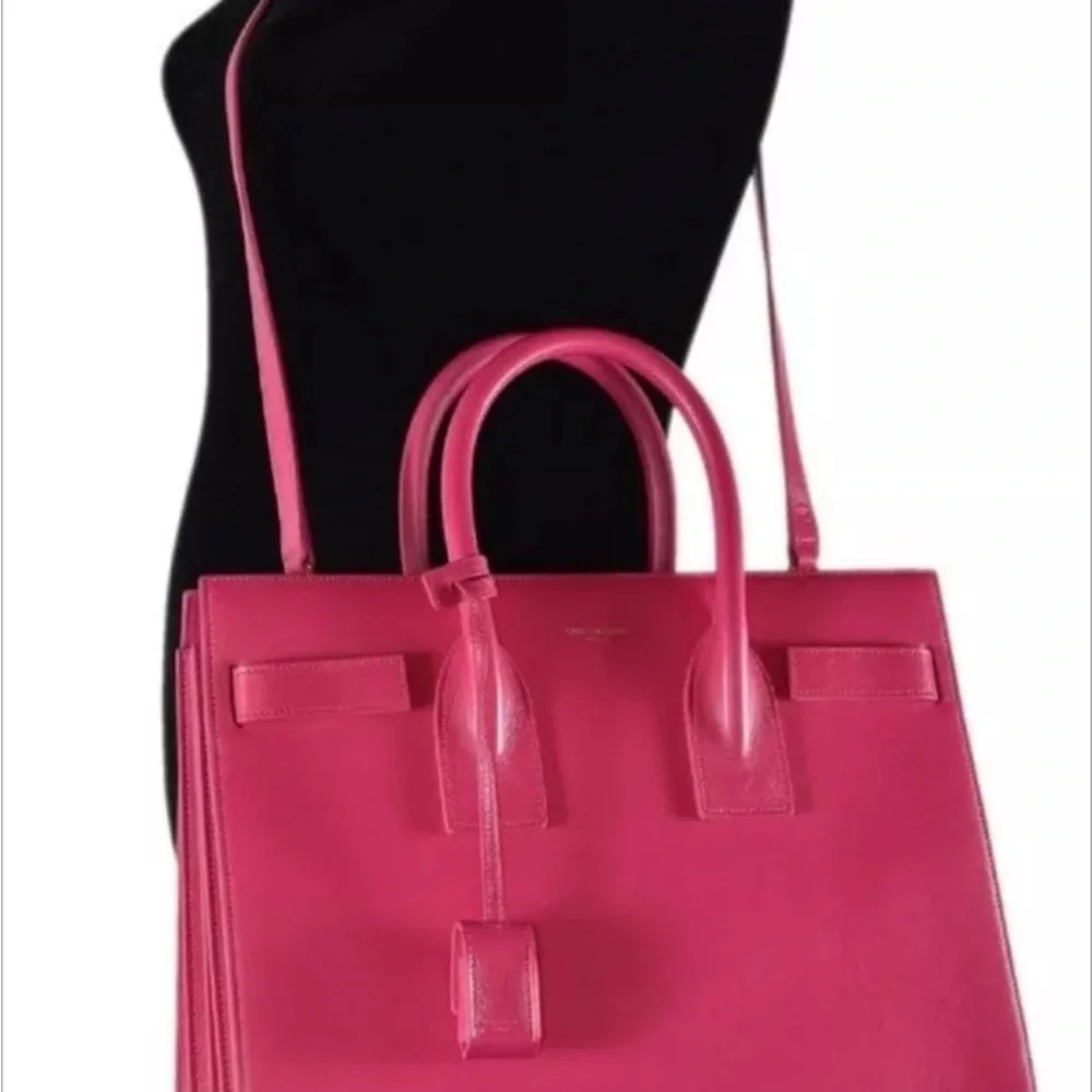 RARE! YSL Sac De Jour In Bubblegum Pink. Completely Sold Out In This Color! NWT - Picture 9 of 9